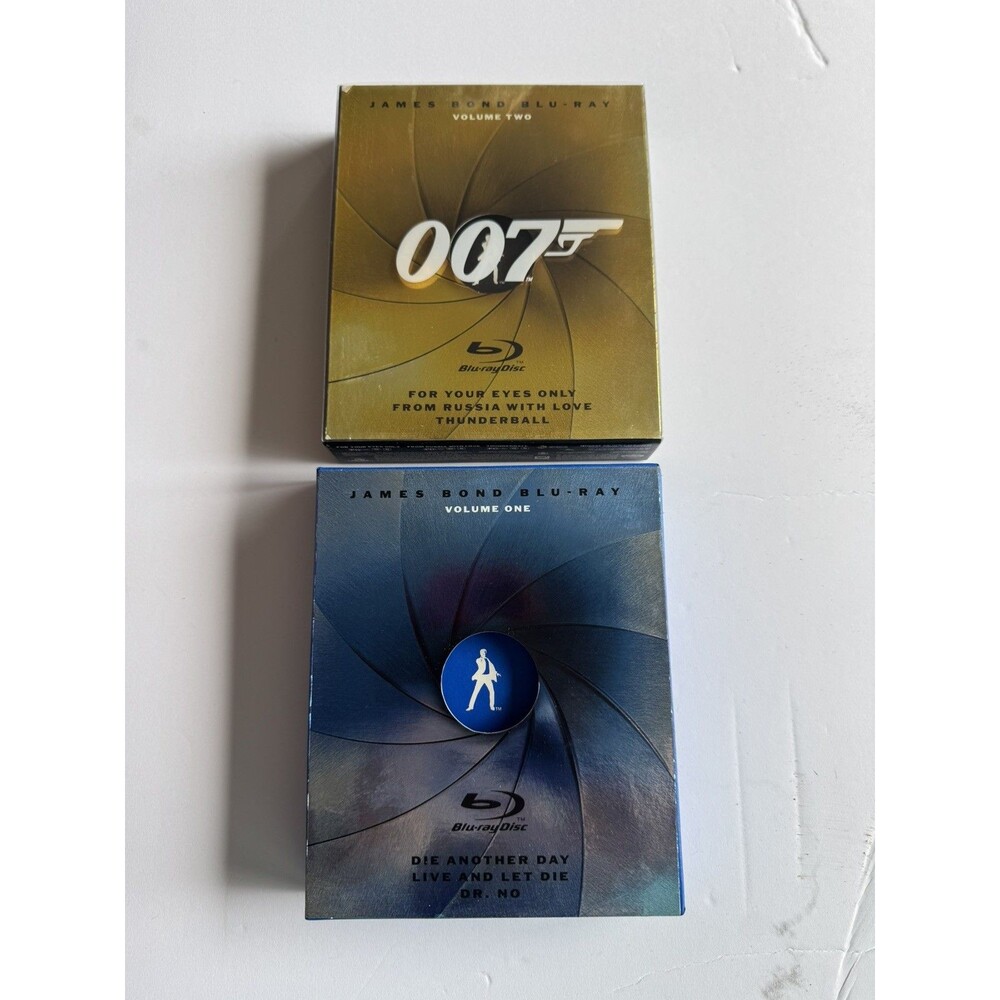 James Bond 007 Blu-ray Volumes 1 & 2 6-Movie Box Sets Connery Moore Brosnan Lot